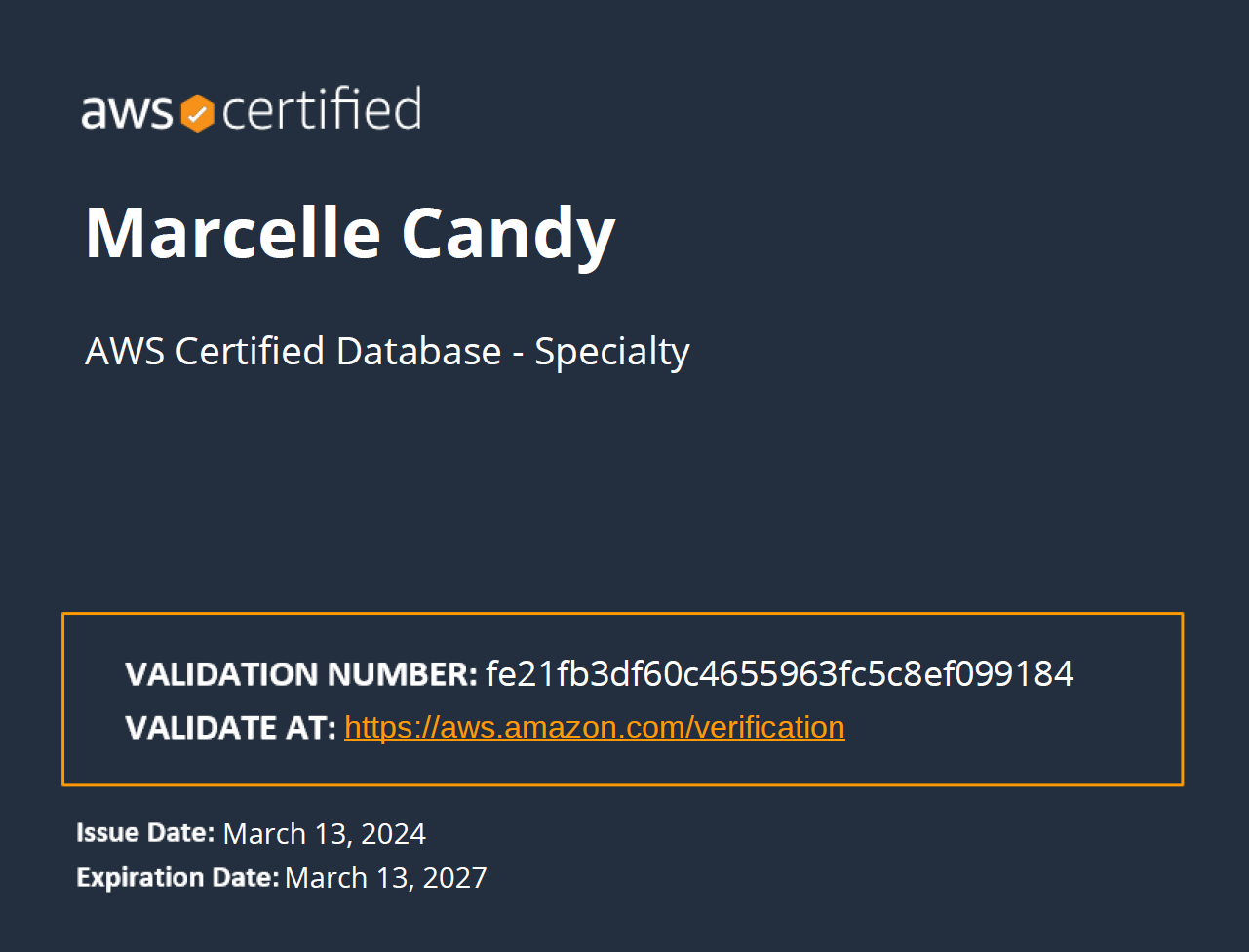 AWS Certified Database – Specialty